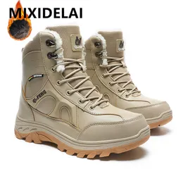 Boots Winter Men's Boots Warm Plush High-Top Snow Boots Waterproof Men Hiking Boots Outdoor Sneakers Men Work Fashion Ankle Boots 230825