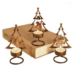 Candle Holders 14cm Retor Decorative Christmas Iron Holder Multifunctional Home Accent Ornaments Wholesale