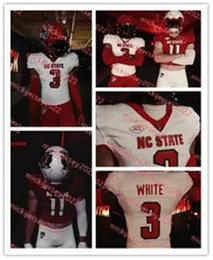 Michael Allen 2023 NC State Jersey 97 Noah Potter 42 Torren Wright 11 Juice Vereen 44 Brandon Cleveland NC State Wolfpack Football Jerseys Custom Stitched Mens Youth