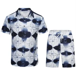 Sommermode Herren Trainingsanzüge Hawaii Strandhosen Set Designerhemden Drucken Freizeithemd Mann Slim Fit Der Vorstand Kurzarm Kurze Strände M-3XL YY13