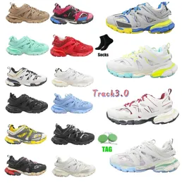 3.0 Designer Track 3 Scarpe casual di marca di lusso Paris Gomma Versione Clunky Triple nylon bianco stampato Classic OG Uomo Donna Platform Sneakers BlackWhite Scarpe da ginnastica