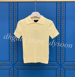 Kvinnor Polo Shirt Pullover Sticks Kort ärm T-shirt Broderi Candy Color Size SML With Dust OPP Bag