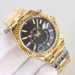 Högkvalitativ vattentät klocka 326933 326934 Automatisk mekaniska herrklockor Sky 42mm keramisk safir Lumoinous Brand Wristwatch