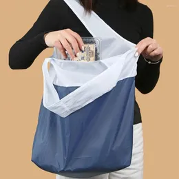 Sacs de courses portables de grande capacité, sac d'épicerie en tissu, sac à main à bandoulière étanche, pochette fourre-tout pliable écologique