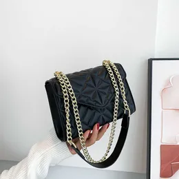 Korean Style Fashion Shoulder Bag Ladies Handbags And Purses Chain Strap Crossbody Bags For Women Solid Pu Leather Cross Body