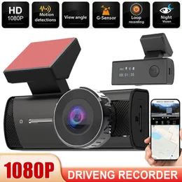 Minikameror Dash Cam WiFi Full HD 1080p Mini Car Camera DVR Recorder Night Vision G-Sensor Driving Recorder Loop Recording Parkering Monitor 230826