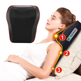 Massageando travesseiros de pescoço aquecimento elétrico travesseiro de massagem ombro para trás amassar massageador cuidados de saúde equipamento de relaxamento alívio da dor muscular casa 230826