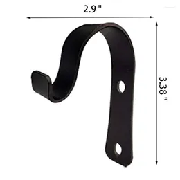 Hooks Simple Wall Wrought Iron Bending Forming Coat Hook Flower Basket Self-tapping Screw Fixing Black S Shape