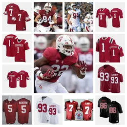 Camisa de futebol Stanford Cardinal 73 Charlie Symonds 25 Cisse 14 Ashton Daniels 8 Justin Lamson 45 Staples 31 Zahran Manley 34 Caleb Hampton 19 Caleb Ellis 42 Parsons