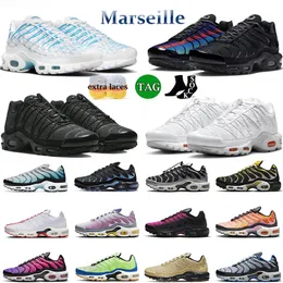 2023 plus tn marseille running shoes men sneakers maxs tns Terrascape Vaporizer Triple Black White Unity University Hyper Blue Dusk Sports Women Trainers size 36-46
