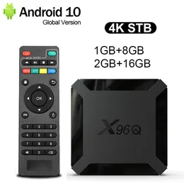 Ustaw górne pole x96q Android 10.0 Szybkie Smart TV Box 2GB 16 GB Allwinner H313 Quad Core 4K vs x96 Mini Set Fast Box Fast 230826