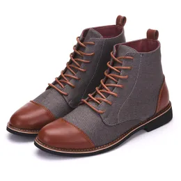Boots Spring Autumn Casual Lace Up Shoes Booties Men Ankel Oxfords Fashion Leather Large Size 3948 JKM89 230826