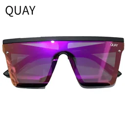 Quay New Large Frame Men's Solglasögon Integrerade vindrutor Cykling Women's Glasse Gradual Sunshade Glasses