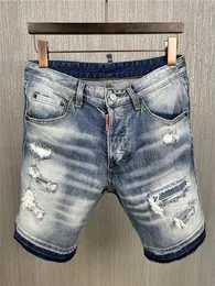 Summer Denim Slacks Classic Ripped Denim Shorts 남자 디자이너 Stone Wash Craft Asian Size 28-38