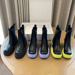 Marka Tasarımcı Boot Avokado Yuvarlak Kafa Sonbahar Yeni Chelsea Botları Uzun İnce Duman Tüpü Kısa Botlar Gerçek Deri Botlar Kadın Elastik Bant Elastikiyeti Martins Botlar
