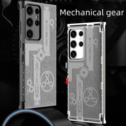 Samsung Galaxy S23 Ultra S23 Plus Galaxy S23 Machinery Gear Cave Cover Cool Protector Fundaの金属の無限のケース