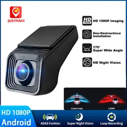 Mini aparaty ADAS USB Driving Rejestrator samochodowy DVR Cam Cam Full HD 1080p na Android Car Radio Autoradio Navigation Single/podwójny rekord karta SD 230826