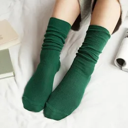 Women Socks Flannelette Autumn And Winter Lovely Pure Cotton Solid Color Comfortable Soft Edge Curly Women's