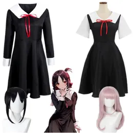 Tema Traje Anime Kaguya-Sama Love Is War Shinomiya Kaguya Cosplay Trajes Fujiwara Chika Adulto Anime Roupas Mulher Vestidos Headdress 230826