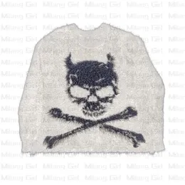 Maglioni da uomo Harajuku vintage Demon Skull maglione lavorato a maglia Y2K uomo inverno oversize da uomo rock hip hop rap pullover donna maglione brutto maglione 230815