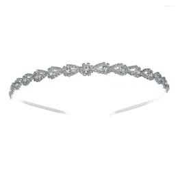 Headpieces Silver Metal Hair Hoop Color Retention Luxurious Rhinestones Headgear For Birthday Stage Party Show Dress Up NOV99