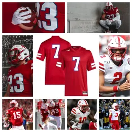 Nebraska Cornhuskers Futbol Forması 85 Jaidyn Doss 77 Gunnar Gottula 88 Ru'quan Buckley 75 Maverick Noonan 32 Rahmir Stewart 73 Vincent Carroll-Jackson 10