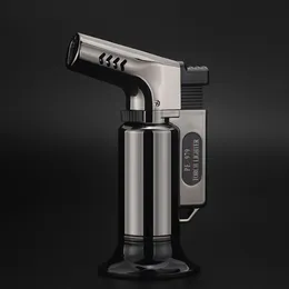 New Arrival Three Tubes Fire Lighter Cigar Torch Turbo Lighters Jet Butane Gas Cigarette Gift 1300C Spray Gun Windproof Metal Pipe Lighter