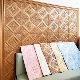 Wallpapers 10pcs 70cm x 70cm 3D adesivo de parede imitação de tijolo quarto decoração de casa à prova d 'água auto-adesivo DIY papel de parede para sala de estar