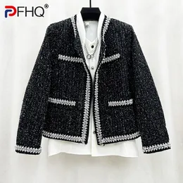 メンズジャケットPFHQ秋の韓国の刺繍パールルーズダークウェア高品質のストリートウェアシックな抽象化コート21Z1862 230826