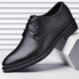 Dress Shoes Plus Size Man Formal Black Leather for Men Lace Up Oxfords Male Wedding Party Office Business Casual Shoe 230826