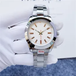 2024 Nowy moda luksusowy zegarek automatyczne mechaniczne zegarki męskie 41 mm srebrna data nadgarstka wodoodporna tylko stal nierdzewna projektant mody