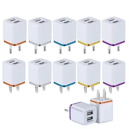 Dual USB Universal 2.1a EU/US Plug Fast Charging Charger Adapter Home Travel Wall Charger for iPhone Samsung Huawei Xiaomi Oppo Vivo LG
