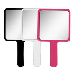 Kompakta speglar Eyelash Extension Handheld Makeup Mirror Square Makeup Vanity Mirror med handtag handspegel spa salong Compact speglar 230826