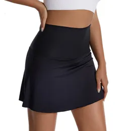 Midjan mage shaper kropp kvinnor svett bastu atletiska golfskortar lätt kjol veckad med fickor för att köra tennisträning formade 230826
