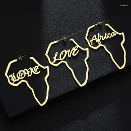 Серьги -серьги в виде буквы Love Africa Map