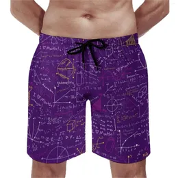 Herr shorts matematik lektioner gym cool pi dag tryck mode strand tryckt springande surf snabb torr badstammar presentidé