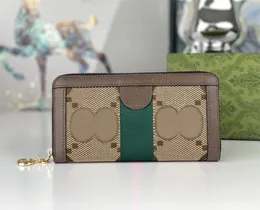 Portafoglio di design di lusso Ophidia cion borse da uomo porta carte di credito da donna moda marmont doppie lettere pochette lunghe portafogli con cerniera di alta qualità
