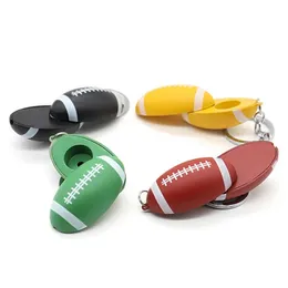 New Colorful Zinc Alloy Smoking Pipe Keychain Football Shape High Quality Cigarette Pipes Portable Unique Design Easy Carry Clean Hand Pipe Wholesale