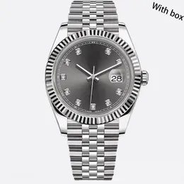 男性のための時計自動高級時計の女性の女性時計reloj 41mm自動セラミックファッションステンレススチールサファイア防水時計ダイヤモンドデート
