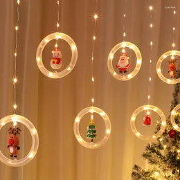 Strings USB Świąteczne lampy dekoracyjne okno życzące piłki migające się sznurka akcesoria drzewa