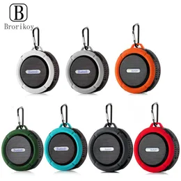 Portable Speakers C6 Portable Bluetooth Speaker Wireless Waterproof Shower Speakers for Phone Bluetooth Soundbar Hand Free Car Speaker Loudspeaker 230826