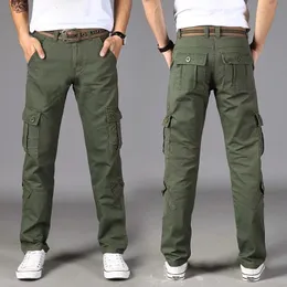 Pantaloni da uomo Cargo Men Combat SWAT Army Military Cotton Molte tasche Pantaloni casual uomo elasticizzati flessibili 2840 230826