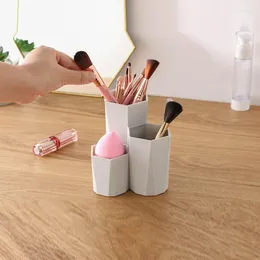 Storage Boxes Makeup Organizer Cosmetics Bathroom Plastic Organizing Organization Desk Dressing Table Brush Holder Pencil