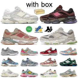 Bew New 9060 Run Shoes Mens Womens Sneaker 9060s joe freshgoods birck and wood rain cloud burgundy pink quartz grey 990 V3 2002r trainer cherry sea casual shoes With Box