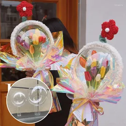 Подарочная упаковка прозрачная коробка Bobo Ball Creative Flower Packing Snack Lollipop Holder Women's Day Decor Accessories сумка