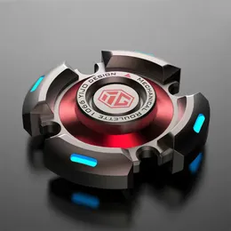 Dönen Üst Fidget Spinner Işık Glow Gecede Işık Hand Figet Finer Parmak Stres Dekompresyon Çocuk Oyuncaklar Parmak Uçuk Gyroscope 230826