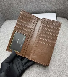 2023 Toppdesigner plånböcker Luxurys Ophidia Purse of Man Högkvalitativ berömd stylist Long Card Holder Male Canvas Slim Clutch Bag med klassiska dubbla bokstäver Mark
