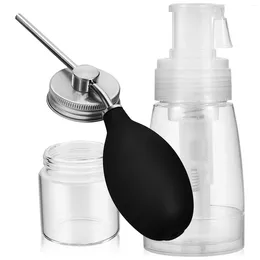 Lagringsflaskor 2st Powder Puffer Bottle Dry Spray Hair Applikator Set for Salon