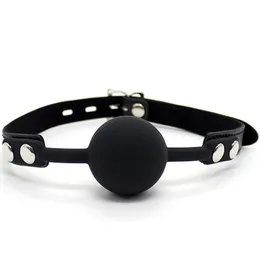 Fitness Balls Black Open Breathable Mouth Ball Diameter 1 1/2" Legth 15"-23"Training ball 230826