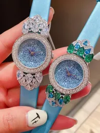 Wristwatches 29mm Silver Treasures Quartz Watch Women Mesh Buckle Zircon Wristwatch Weaving Tweed Clock Mother Of Pearl Shell Watches